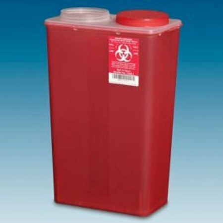 PPI Plasti-Products 14-Quart Big Mouth Sharps Container, Red, Case of 10 146014